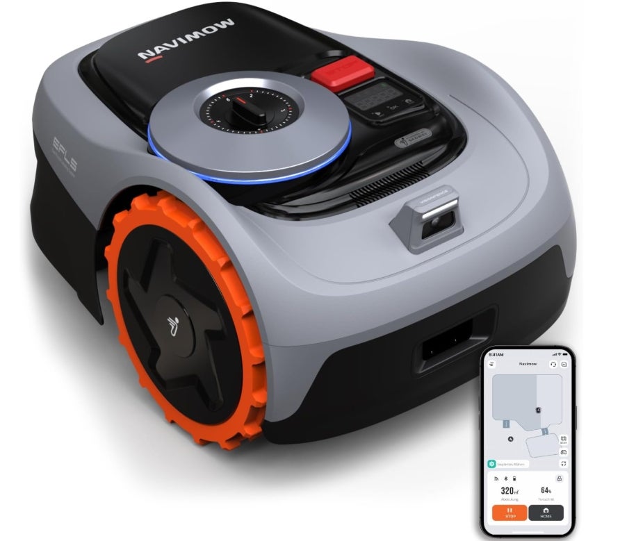 Navimow i105E Mähroboter ohne Begrenzungskabel, Empf. 500 m², Max. 600 m², RTK+Vision Rasenmäher Roboter Testsieger, Igelschutz Rasenroboter, KI Auto Kartierung 