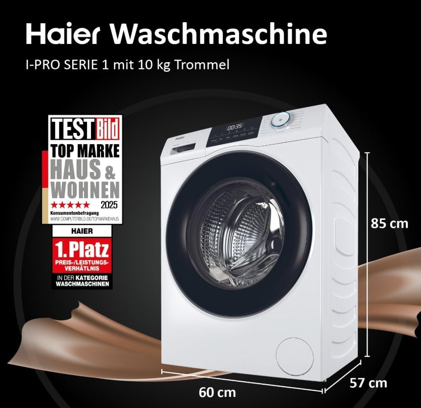 Haier Frontlader Waschmaschine 10kg I I-PRO SERIE 1 HW100-BP14929 