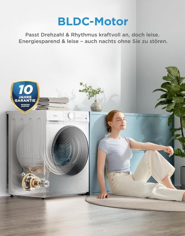 Midea Waschmaschine V3 series, 8 kg | Energieeffizienzklasse A-10% | 1400 U/min | Dampffunktion 
