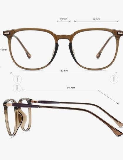 firmoo Blaulichtfilter Brille ohne Sehstärke für Damen Herren Übergroß Brille mit Blaulichtfilter Blockieren Blaue Licht von PC Gaming, TV und Handy 