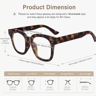 Madison Avenue Blaulichtfilter Brille Damen, Übergroße Computerbrillen zum Spielen, Metallscharnier Blaufilter Brille ohne Sehstärke 