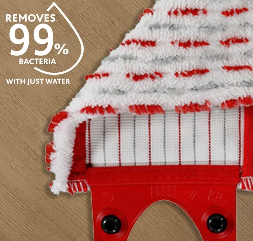 Vileda 1–2 Spray flach Spray Mop Mopp/Nachfüllpack, rot 