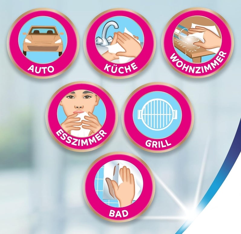 Zewa Wisch&Weg extra lang Original, Mega Pack, 9 Packungen 