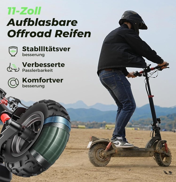 E-Scooter mit Straßenzulassung, 11 Zoll - Jetzt auf Amazon!