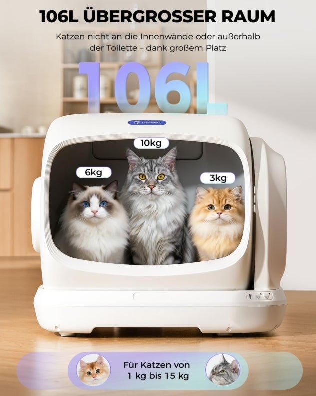 Selbstreinigende Katzentoilette  - Jetzt auf Amazon!