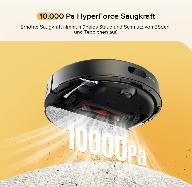 roborock Q7 M5-Set Saugroboter mit Wischfunktion, 10.000Pa Saugkraft, Dual Anti-Tangle-System 