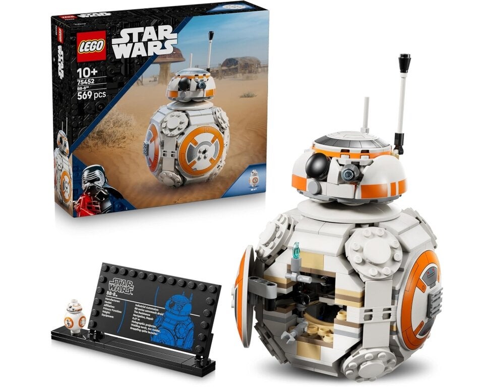 LEGO Star Wars 75452 Der Astromech-Droide BB-8 - Spielzeug mit drehbarem Kopf & rollendem Rad - DIY Deko fürs Schlafzimmer - Geschenk für Jungen & Mädchen 