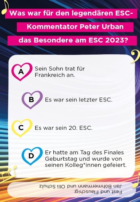 Kartenspiel: Das große Quiz für ESC-Fans: 126 Fragen rund um den Eurovision Song Contest