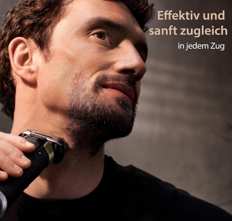Braun Series 9 Pro+ Rasierer Herren Elektrisch, Elektrorasierer mit 5 Pro Rasierelementen, Rasierapparat ProTrimmer & Reinigungsstation, 60 Min Laufzeit, Made in Germany, 9567cc, Silber