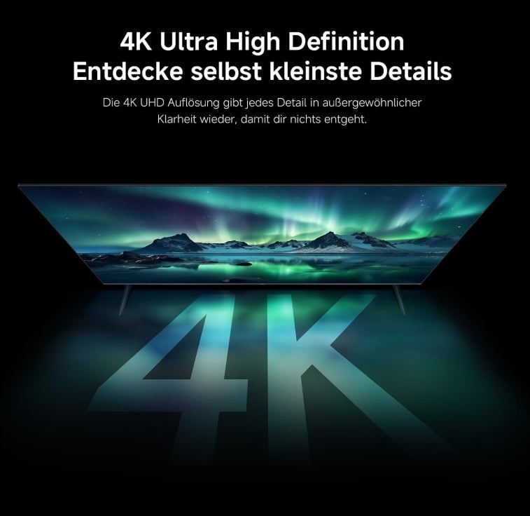 Xiaomi TV F Pro 75(190 cm), 4K UHD QLED, Smart TV, Fire OS8, Triple Tuner DVB-C/S/S2/T/T2,HDR10+, 60Hz mit 120Hz Game Boost Mode,MEMC,Sprachsteuerung mit Alexa,2GB+32GB,Kompatibel mit Apple AirPlay 