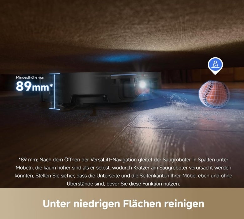 dreame X50 Master Staubsaugerroboter mit 24,9cm Basisstation, automatisches Nachfüllen und Entleeren, Nachlaufsystem, AI Hindernisvermeidung und 360° Navigation, 20.000 Pa 