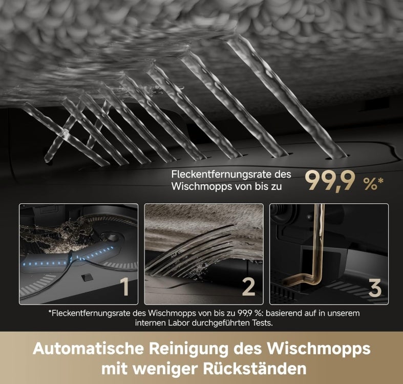 dreame X50 Master Staubsaugerroboter mit 24,9cm Basisstation, automatisches Nachfüllen und Entleeren, Nachlaufsystem, AI Hindernisvermeidung und 360° Navigation, 20.000 Pa 