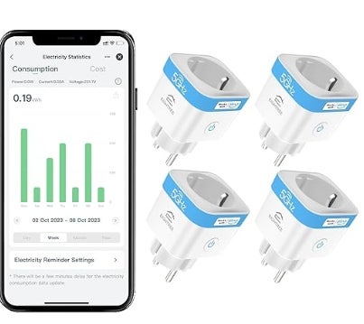 EIGHTREE WLAN Smart Steckdose 2.4GHz&5GHz, Smart Home WiFi Steckdose 