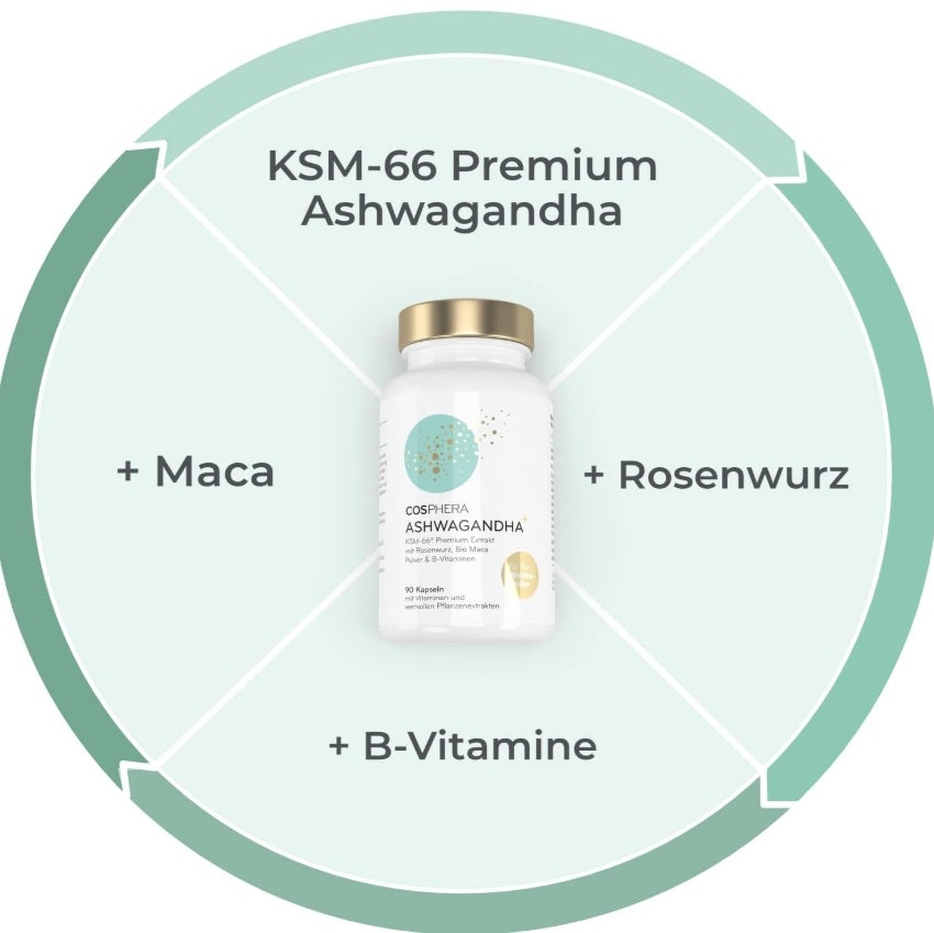 Ashwagandha Kapseln 500mg hochdosiert Vegan 
