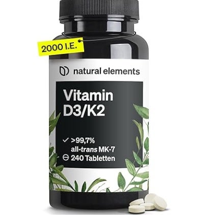 natural elements Vitamin D3 + K2 
