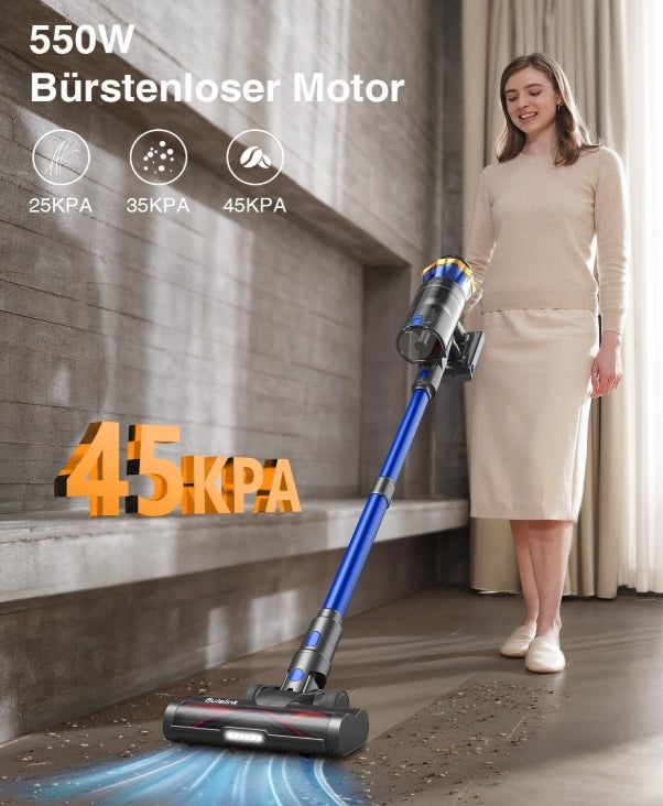 Akku Staubsauger 45000Pa/550W/65Min