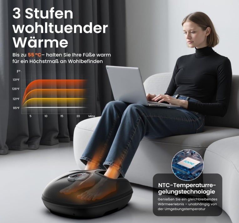 RENPHO Tragbar Fußmassagegerät mit Wärme