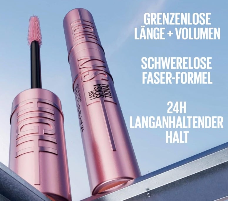 Maybelline New York Sky High Schwarze Wimperntusche für extrem lange Wimpern und Volumen - Jetzt auf Amazon!