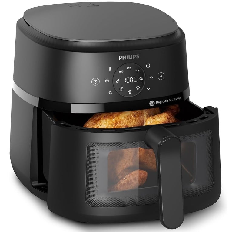 Philips Airfryer 2000 Series – Standard 6.2L Heißluftfritteuse mit Sichtfenster, RapidAir Technologie, 90% weniger Fett 