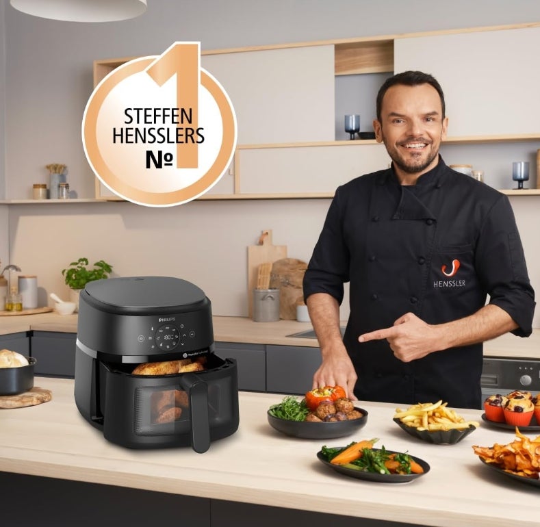 Philips Airfryer 2000 Series – Standard 6.2L Heißluftfritteuse mit Sichtfenster, RapidAir Technologie, 90% weniger Fett 