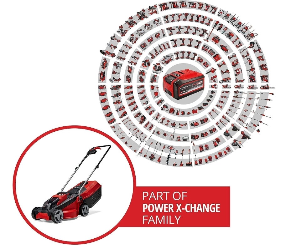 Einhell City Akku-Rasenmäher GE-cm 18/30 Li Kit Power X-Change (18 V, 30 cm Schnittbreite, bis 150 m², Brushless, 25L Fangkorb, 30-70 mm Schnitthöhe, inkl. 3,0 Ah Akku + Ladegerät) 