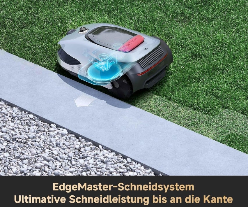 DREAME A2 1200 Mähroboter – kabellos ohne RTK, für Flächen bis zu 1200 m², mit 360° 3D-LiDAR & KI-Vision, Steigfähigkeit bis zu 50% (26,5°), u-förmiger Mähpfad, 5 cm EdgeMaster-Präzisionsschnitt 