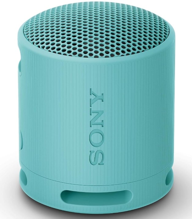 Sony SRS-XB100 - Kabelloser Bluetooth-Lautsprecher, tragbar, leicht, kompakt, Outdoor, Reise-Lautsprecher, langlebig, IP67 Wasser- und staubdicht, 16 Std Akku, Trageriemen, Freisprechfunktion