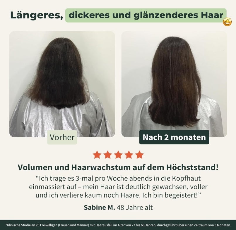 BIONOBLE Rosmarinöl Haare Bio - Fördert Haarwachstum, Verlangsamt Haarausfall, Kopfhaut Öl - Hair Oil mit Rosmarin Öl und Rizinusöl 