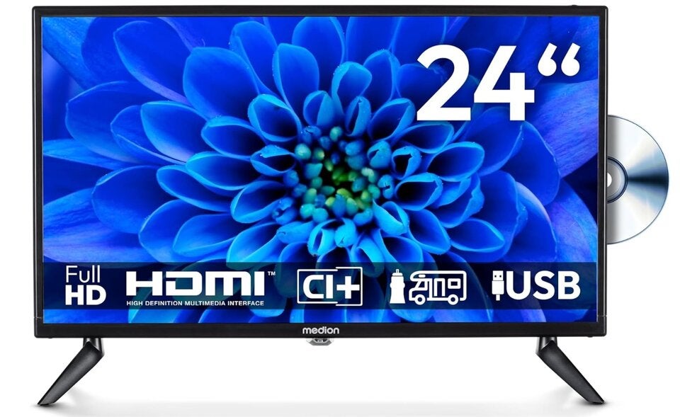 MEDION 59,9 cm (24 Zoll) Full HD Fernseher (integrierter DVD-Player 
