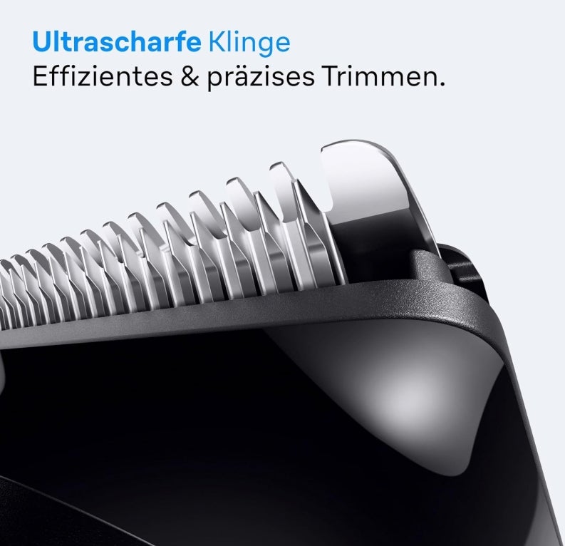 Braun All-in-One Series 3, 8-in-1 Multigroom, Barttrimmer, Haarschneider, Haarschneidemaschine für Gesicht und Kopf, 50 Min Akku, 14 Längen (3–21 mm), AIO3545, Schwarz 