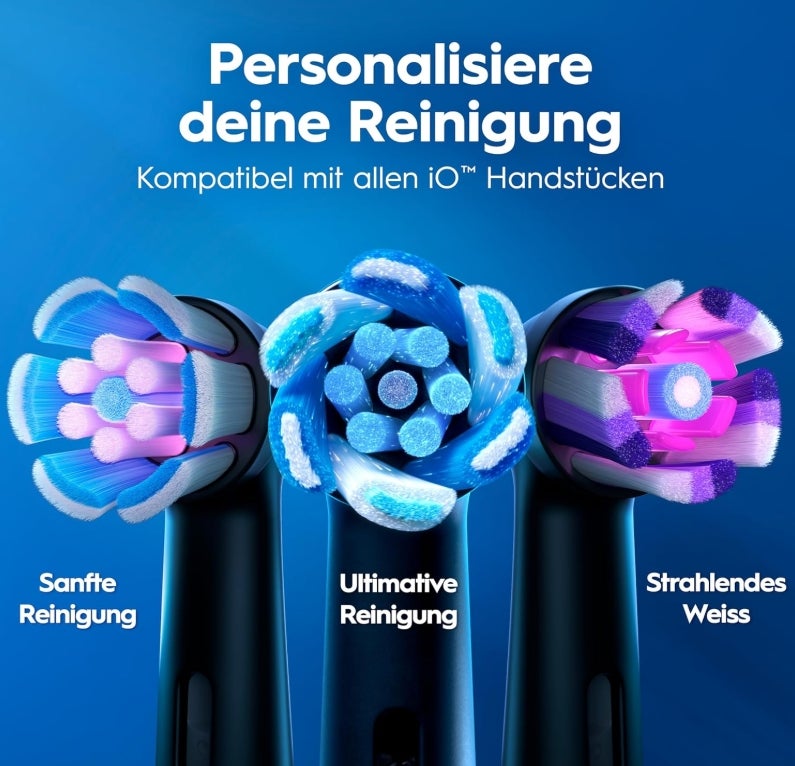 Oral-B iO Series 6 Elektrische Zahnbürste — Electric Toothbrush, Inkl. 3 Aufsteckbürsten und Reise-Etui — 5 Putzmodi für Zahnpflege, Zahnbürste Elektrisch, Designed by Braun, Grau 