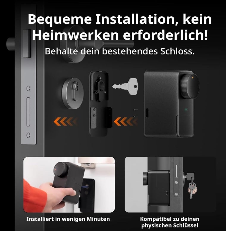 SwitchBot WLAN Smart Lock Pro mit Touchscreen-Tastatur, Türriegelschlösser 