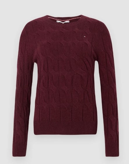 Tommy Hilfiger SOFT CABLE - Strickpullover - bordeaux 
