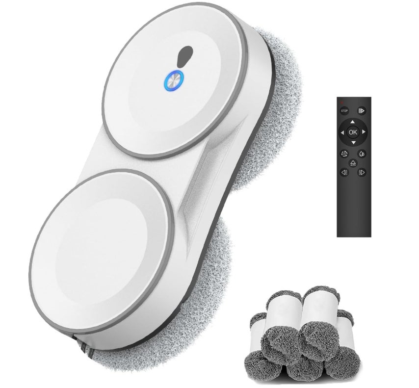 GAGAFEEL Fensterputzroboter, 5600 Pa fensterroboter, 3 Reinigungsmodi, mit Automatische Doppel-Sprühfunktion, Intelligente Navigation, Fernbedienung, mit 60ML Tank, für Glatte Oberflächen 