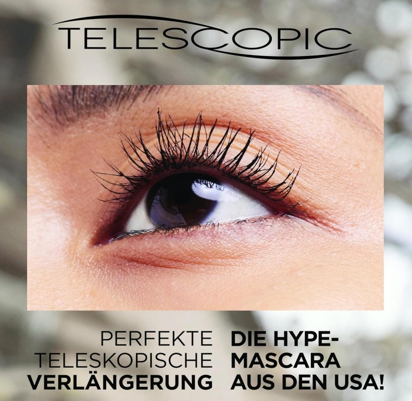 L'Oréal Paris Schwarze Wimperntusche für präzise getrennte Wimpern mit teleskopischer Länge, False Lash Telescopic Gold Mascara, Schwarz, 1 x 8 ml 