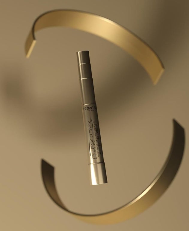 L'Oréal Paris Schwarze Wimperntusche für präzise getrennte Wimpern mit teleskopischer Länge, False Lash Telescopic Gold Mascara, Schwarz, 1 x 8 ml 