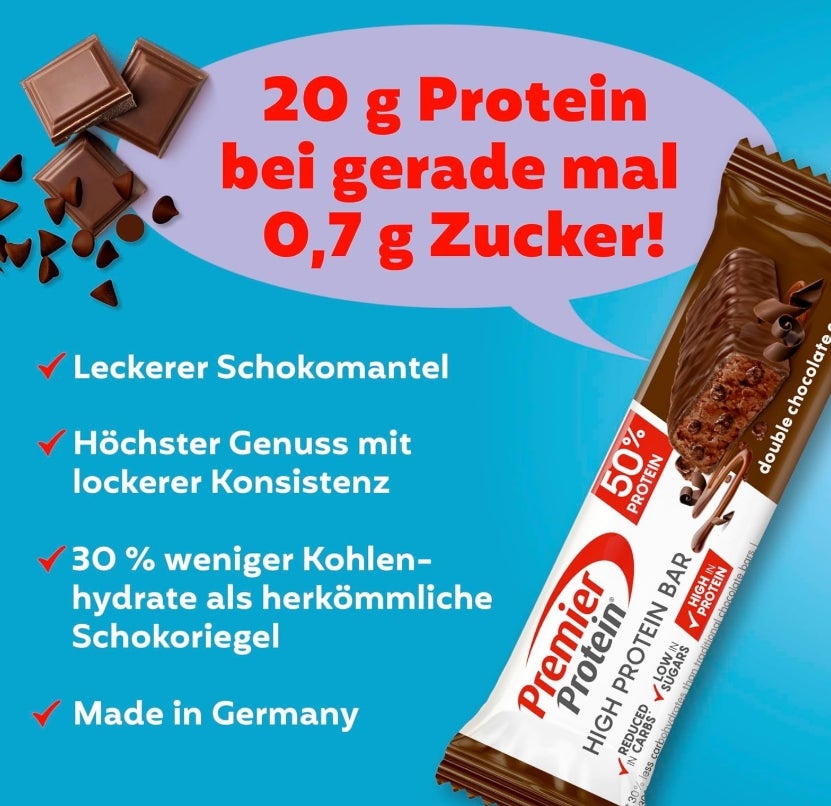 Premier Protein - High Protein Bar 50% - Double Chocolate Cookie&nbsp;