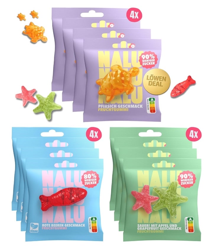 NALU Fruchtgummis Probierpaket | bis 90% weniger Zucker als herkömmliche Fruchtgummi&nbsp;