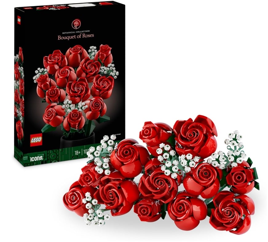 LEGO Botanicals Rosenstrauß - Set aus Kunstblumen für Erwachsene - mit 12 künstlichen Rosen 