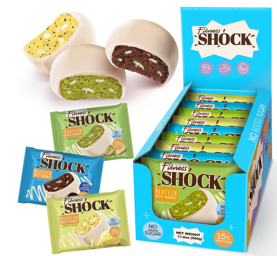 FitnesSHOCK Protein Snack Mixbox ohne Zucker mit 15% Eiweiß, Nährstoffreich, low carb 