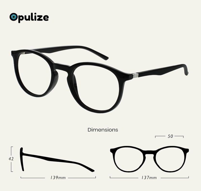 OPULIZE Met-Brille Blaulichtfilter 2er Pack Schlank Runder Rahmen Federscharniere Verbessert Schlaf Computerbrille 