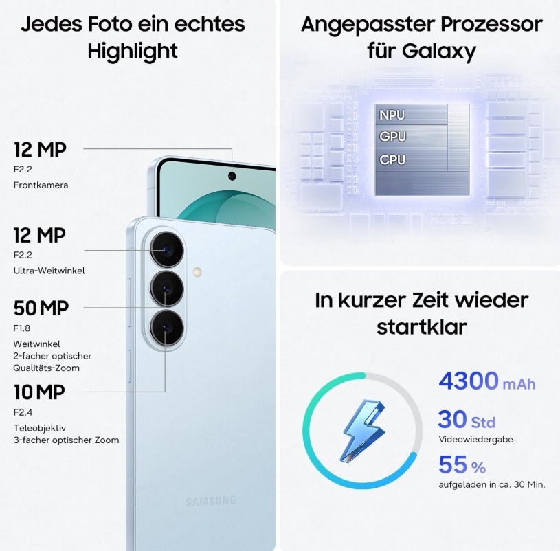 Samsung Galaxy S26 AI Smartphone mit Galaxy AI, Ohne Vertrag, Handy mit Android, 12 GB RAM, 512 GB Speicher, AP Prozessor, 50 MP, Black, 3 Jahre Herstellergarantie [Exklusiv auf Amazon] 