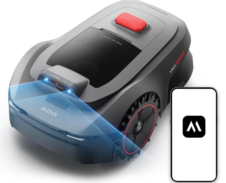 MOVA ViAX 250 Mähroboter Ohne Begrenzungskabel, Empf. 250m², KI-unterstützte Auto-Mapping, U-förmige Bahnen, Hindernisvermeidung Dual-Vision, Besserer Kantenschnitt, Für Komplexe Gelände, Appsteuerung 