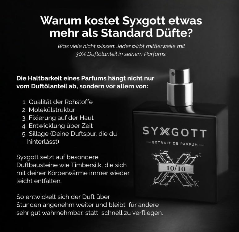 SYXGOTT HEARTBREAKER Männerparfum mit Pheromon Öl | Extrait de Parfum für Herren | Parfumprobe inklusive | intensiv, würzig und erfrischend 