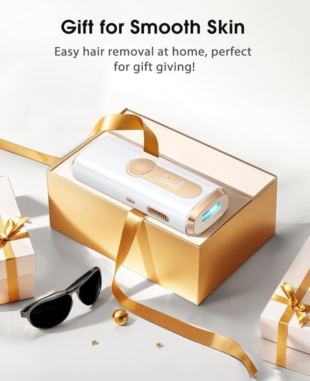 Haarlosy IPL Geräte Haarentfernung Laser mit Kühlfunktion, Schmerzfreie Haarentfernungsgerät mit HR/SC/RA Erweiterte Funktionen,999,900 Lichtimpulse und 9 Energiestufen für Körper, Gesicht, Bikini 