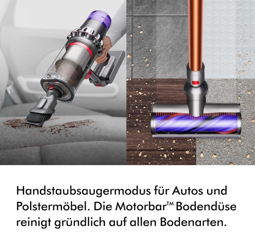 Dyson Cyclone V10 Absolute kabelloser Staubsauger (Nickel/Kupfer) 