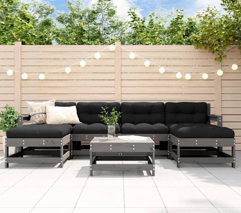 vidaXL 7-tlg. Garten-Lounge-Set Kiefernholz Imprägniert (3186395) 