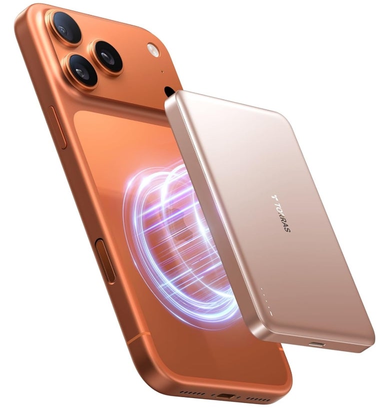 TORRAS MiniMag Powerbank für MagSafe, 10000mAh 22.5W Schnellladen Magnetische Power Bank Slim, Wireless Externe Akkupack mit USB-C-Kabel