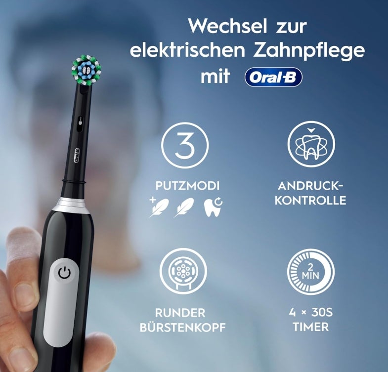 Oral-B Pro Series 1 Plus Edition Elektrische Zahnbürste mit 3 Aufsteckbürsten