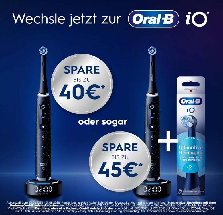 Oral-B Pro Series 1 Plus Edition Elektrische Zahnbürste mit 3 Aufsteckbürsten
